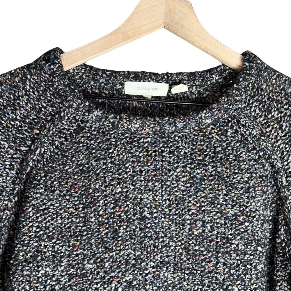 Inhabit Multi-Colored Wool Blend Long Sleeve Sweater - Size M - Picture 3 of 7